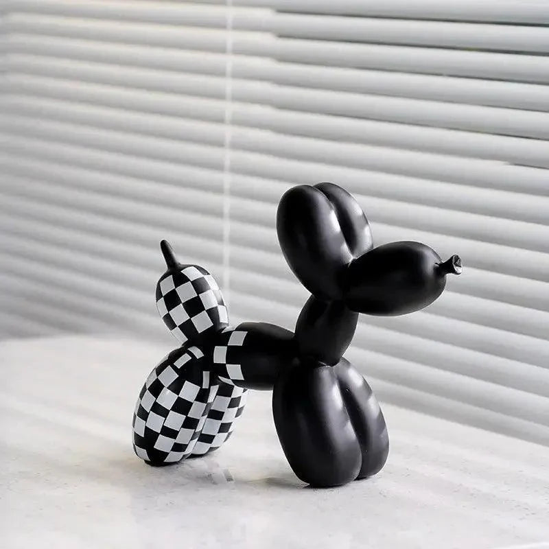 Popawoo Dekofigur | Ballonhund Design | Pop-Art Skulptur aus Resin | Modern & Verspielt