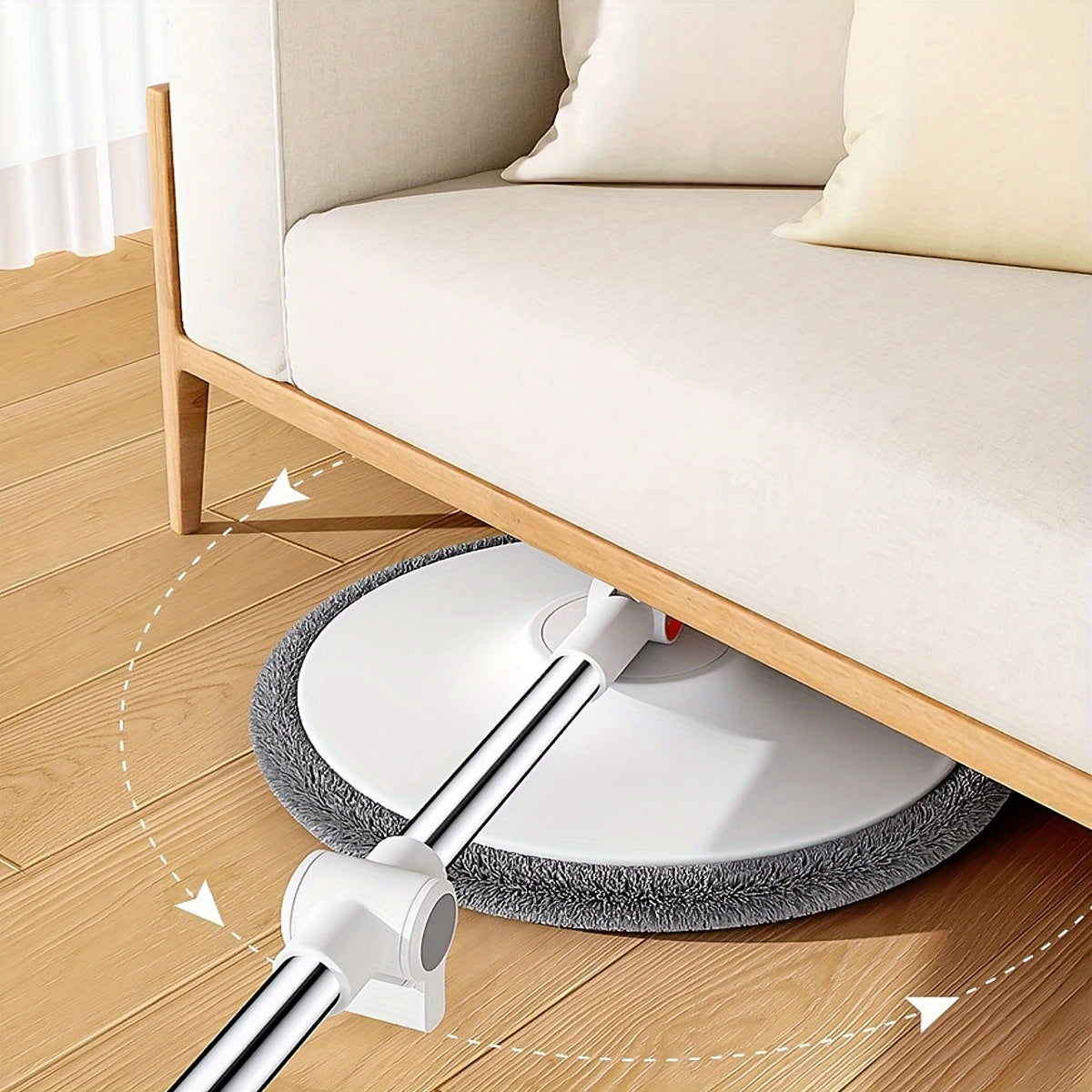 Spinova | 2-in-1 Wischmop mit Eimer | Handsfree-Auswringung, verstellbarer Stiel, 3 Mopköpfe | Für Fliesen, Parkett & Laminat
