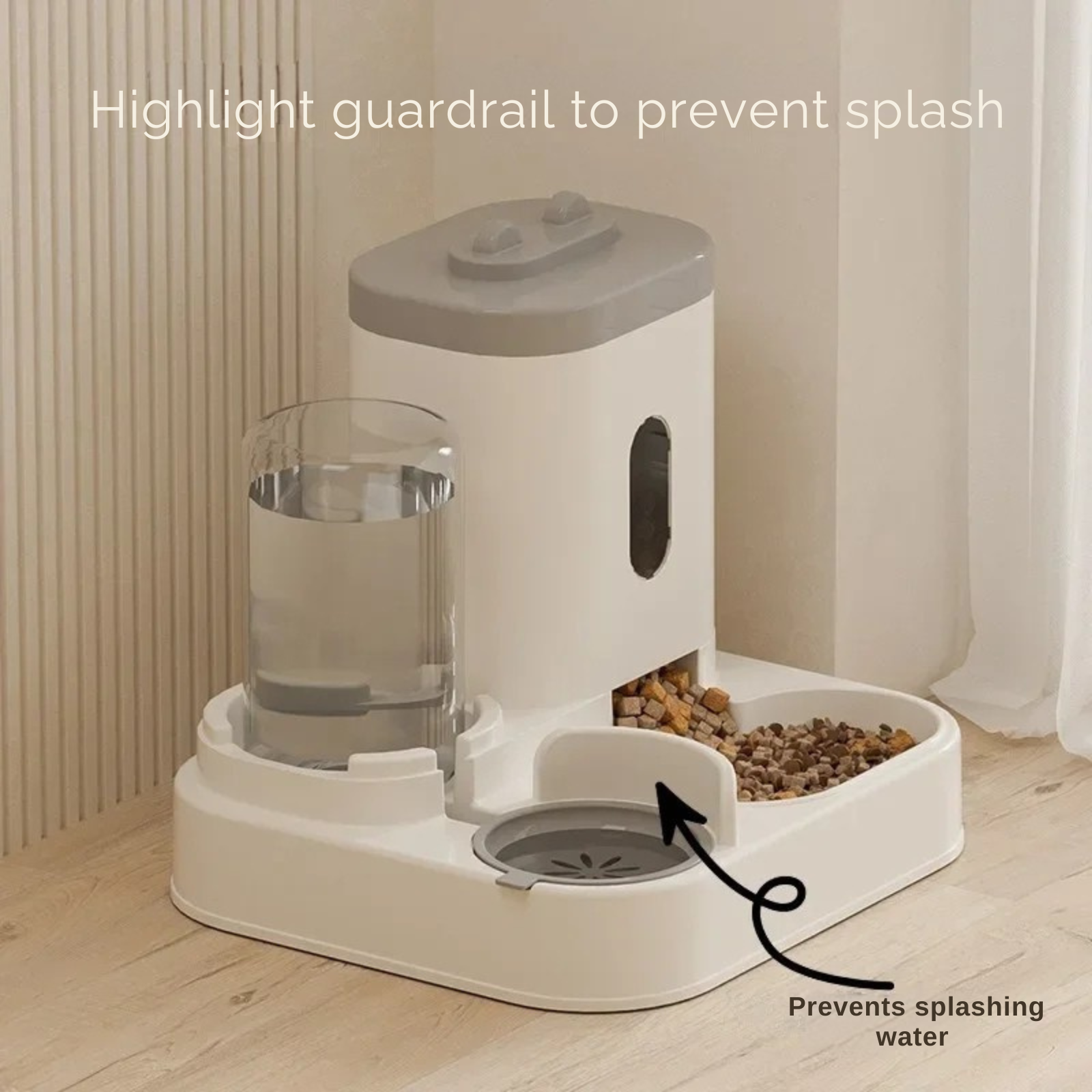 PawLuxe Automatischer Futterspender | Doppelte Futter- und Wasserspender | Große Kapazität | Hygienisch & Kippfest