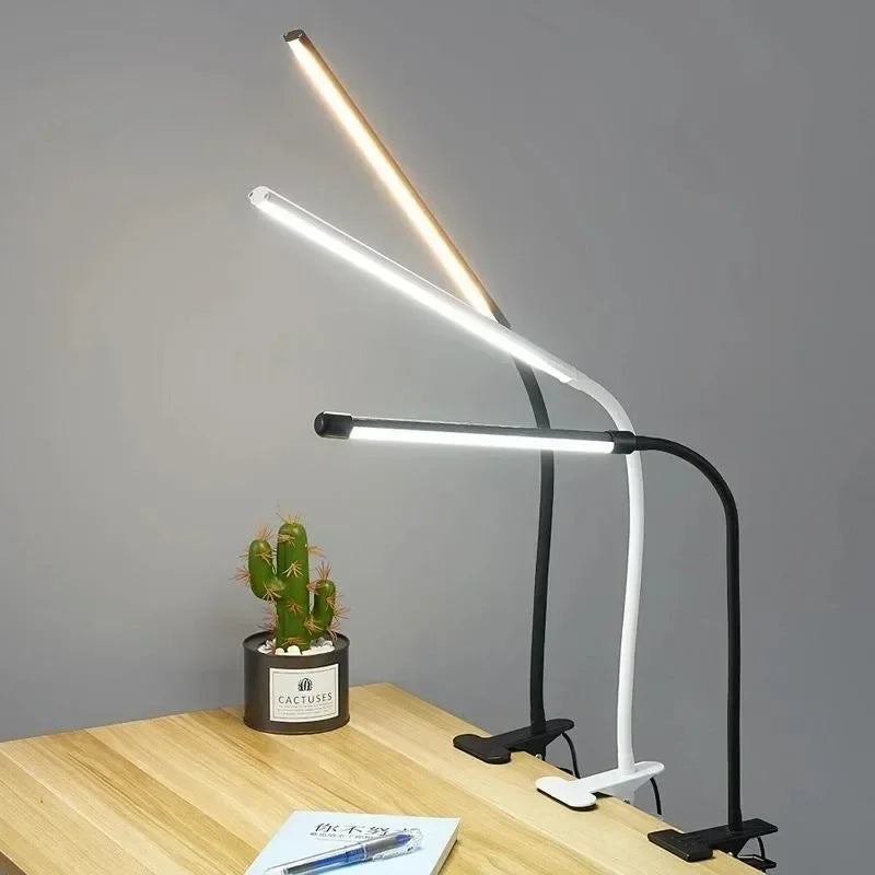 LumaFlex LED-Clip-Lampe | 3 Farbmodi & 10 Helligkeitsstufen | USB-betrieben | Flexibler Schwanenhals | Augenfreundlich & Dimmbar