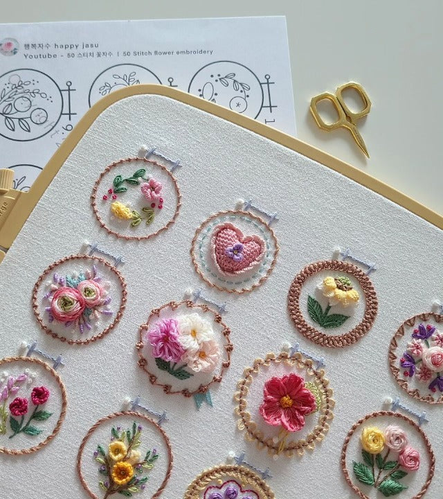StitchBloom – Blumenstickerei zum Entspannen & Verschönern!