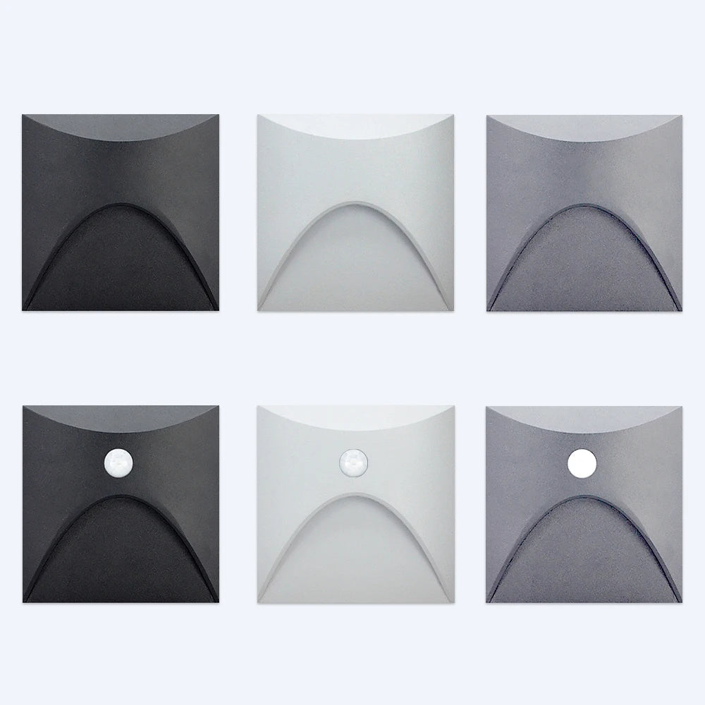 LumiStep Außenwandleuchte mit Bewegungssensor | IP65 Wasserdicht | Garten- und Treppenbeleuchtung | Aluminiumgehäuse