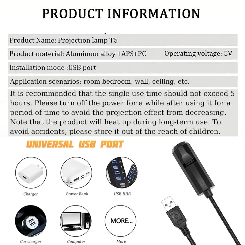 Weihnachtsprojektor LumiNoel | USB LED-Projektor mit 3 Musterscheiben | Rentier-, Schneemann- & Weihnachtsmann-Designs | Festliche Deko & Geschenkidee