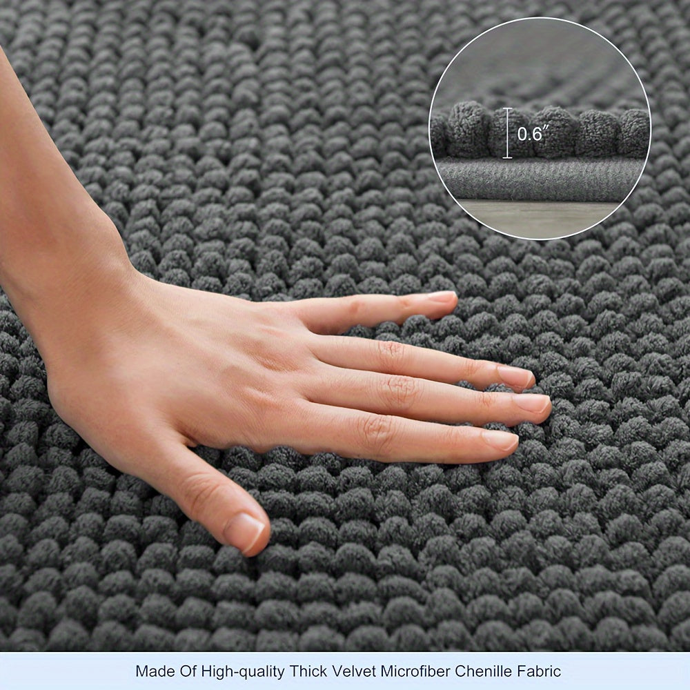 CornerLuxe Bath Mat | L-Form Design | Rutschfest & Saugfähig | Stilvoll & Komfortabel