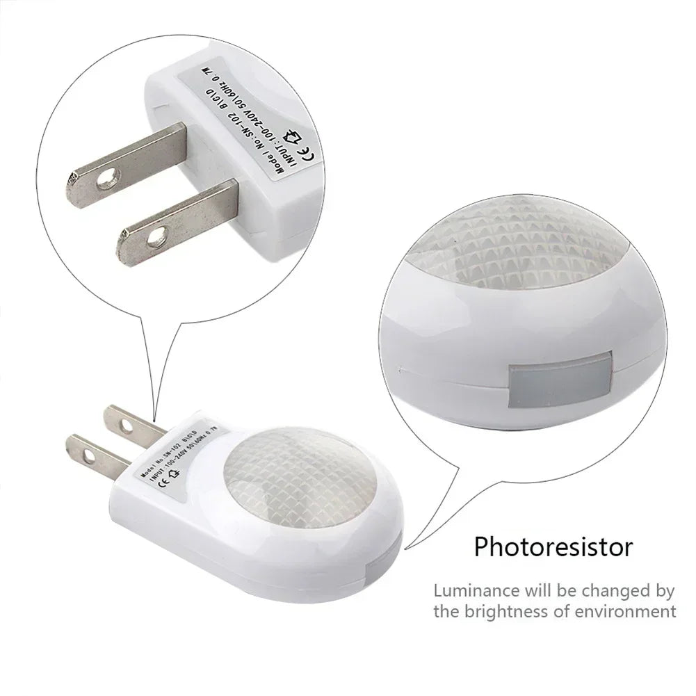 LumiShell Mini Nachtlicht | Mit Lichtsensor & EU-Stecker | Automatische LED-Wandlampe | Sanftes Warmlicht für Kinderzimmer & Schlafzimmer