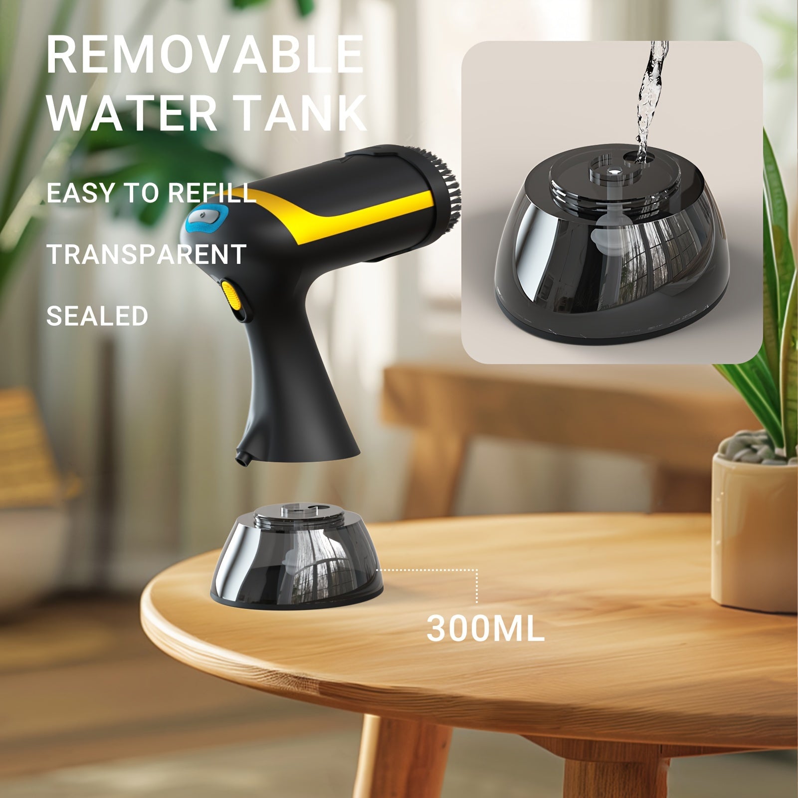Vapurella MiniSteam | Kompakt-Dampfbürste | 1500 W Leistung | Für Unterwegs & Zuhause | Für Alle Stoffe
