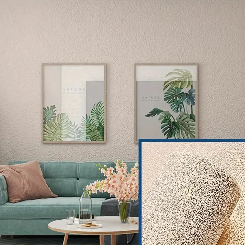 Selbstklebende 3D-Leinen-Tapete von Linovera | Wasserdicht, Schimmelresistent & Stoßdämpfend | Perfekt für Wohnzimmer, Schlafzimmer & Küche