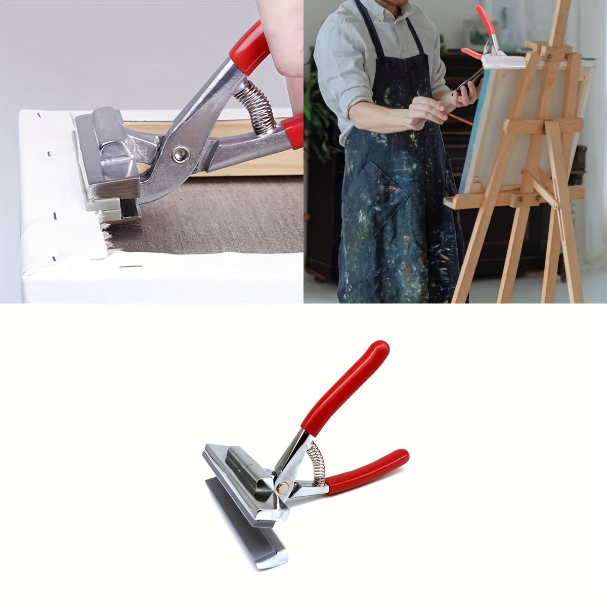Grifara Spannzange | Für Leinwände & Keilrahmen | Rutschfest & Ergonomisch | Künstlerbedarf Werkzeug