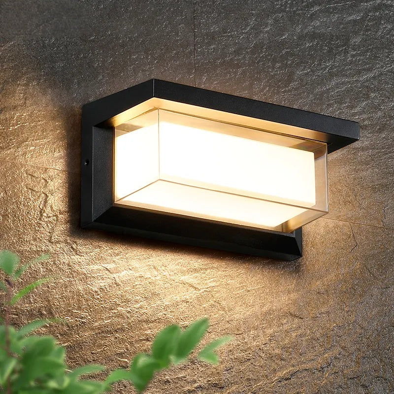 Solivara LED Wandleuchte | Wetterfest & Stromsparend | Modernes Design | Warmweiß