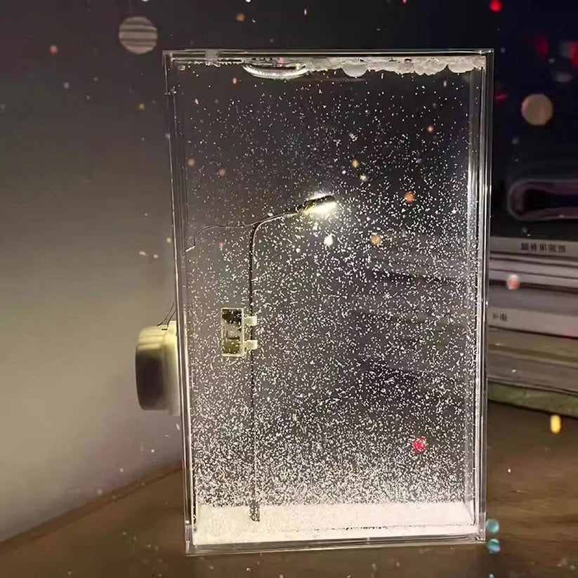 SnowGlow – Straßenlaterne mit winterlicher Schneeszene!