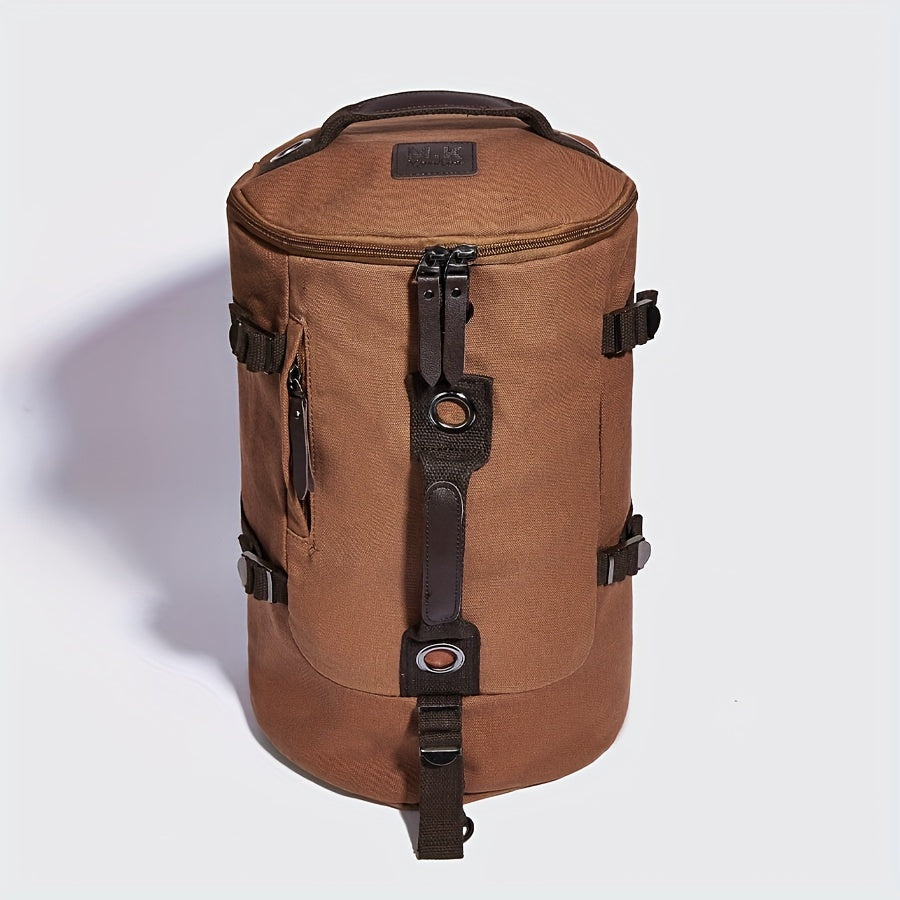 Maventino Canvas-Rucksack | Vintage Design | Lederdetails & Stauraum | Für Alltag & Reisen | Unisex & Robust