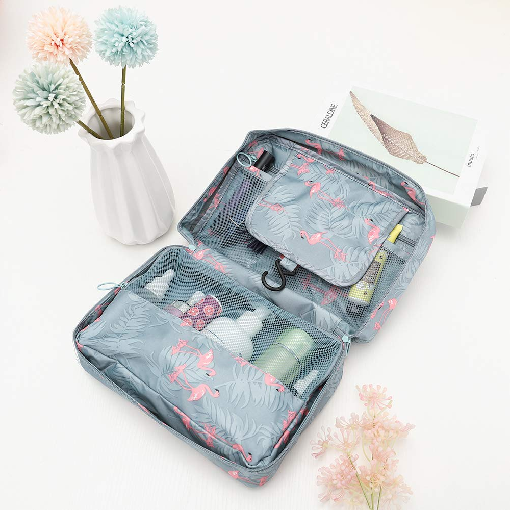 TravelEase Kosmetiktasche | Wasserabweisend | Praktischer Haken | Gepolstert