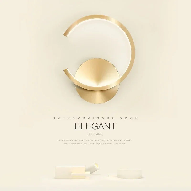 Lumavera Moderne LED-Wandleuchte | C-förmiger Stil | Minimalistische Innenbeleuchtung für Wohnzimmer, Schlafzimmer & Flur