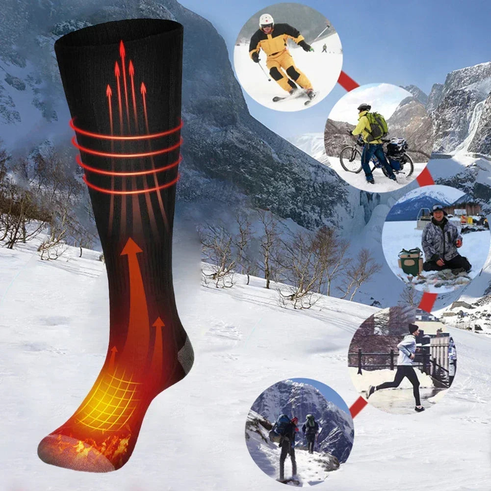 Thermavolt Beheizbare Socken | 3 Einstellbare Heizstufen | Inkl. Powerbank | Unisex Winterwarme Socken für Outdoor & Reisen