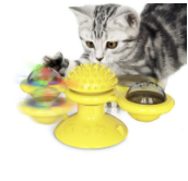 PlayPaws Toy | Interaktives Katzenspielzeug | Zahnpflege & Kratzschutz | Drehende Windmühle