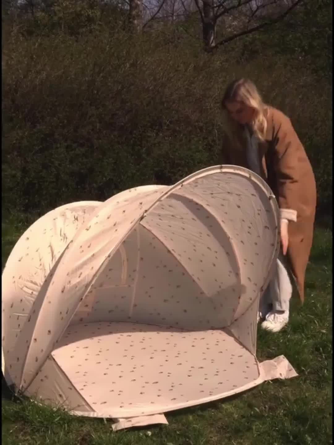 ShadeBuddy | Faltbare Strandmuschel | Schnell Aufgebaut & Mit Reißverschluss | Ideal für Strand & Camping