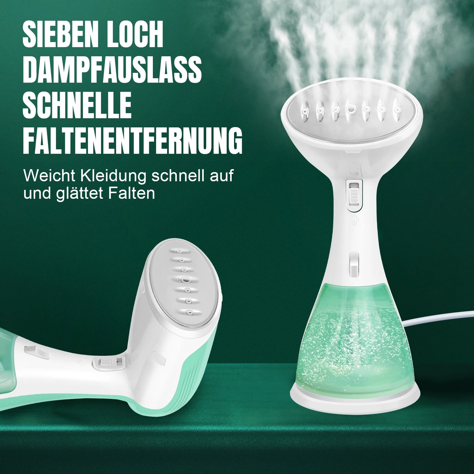 VaporiX 2000W Handdampfbügeleisen | 30-Sekunden Aufheizzeit | Tragbares Bügeleisen für Zuhause und Reise | Doppelte Dampfeinstellungen & 300ml Wassertank