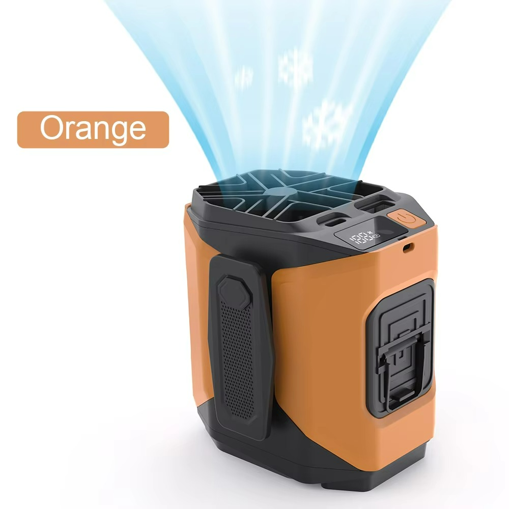 AeroBelt Pro | Tragbarer Gürtelventilator mit Powerbank & LED | 20.000 mAh Akku & Hochgeschwindigkeits-Kühlung | Für Outdoor, Reisen & Arbeit