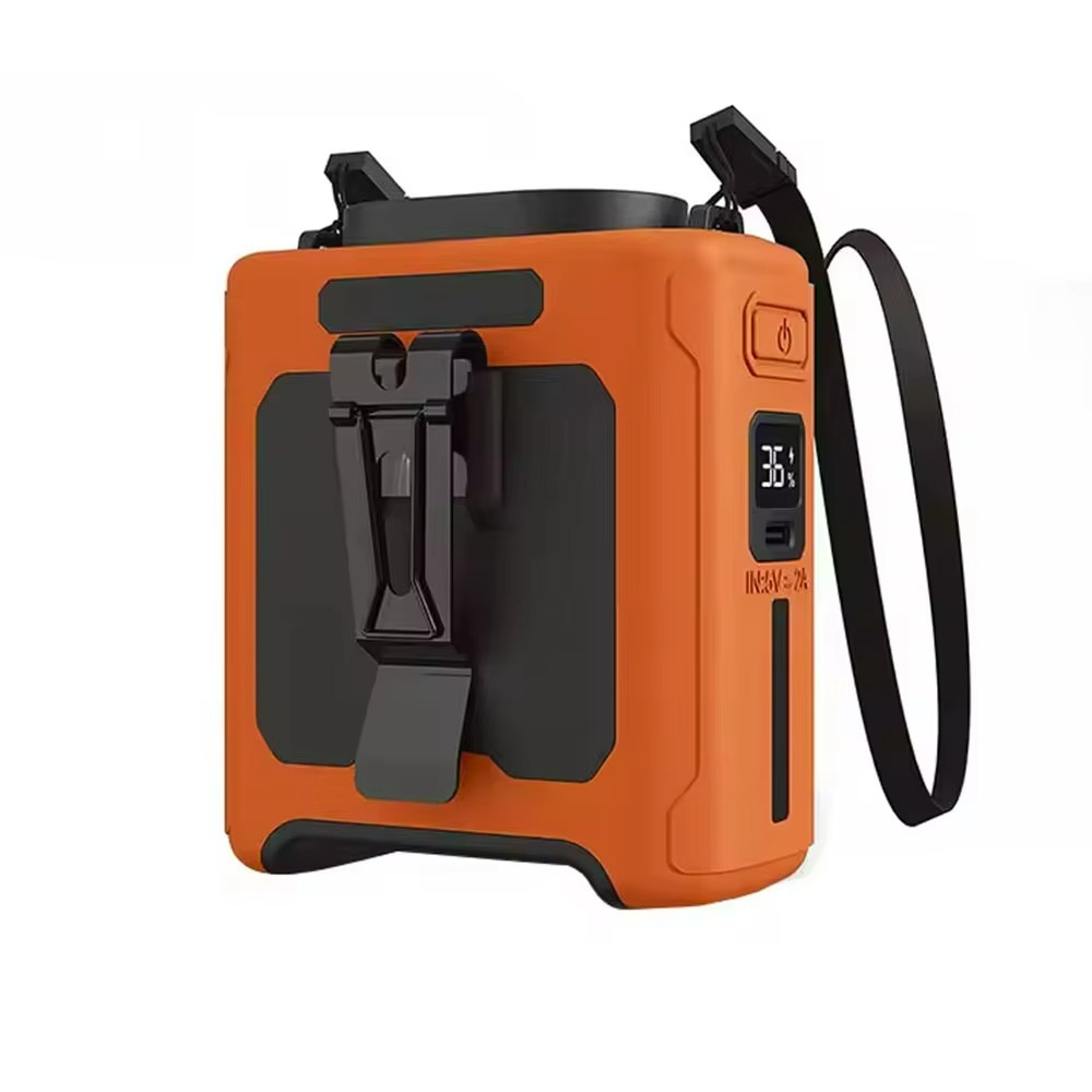 AeroBelt Pro | Tragbarer Gürtelventilator mit Powerbank & LED | 20.000 mAh Akku & Hochgeschwindigkeits-Kühlung | Für Outdoor, Reisen & Arbeit