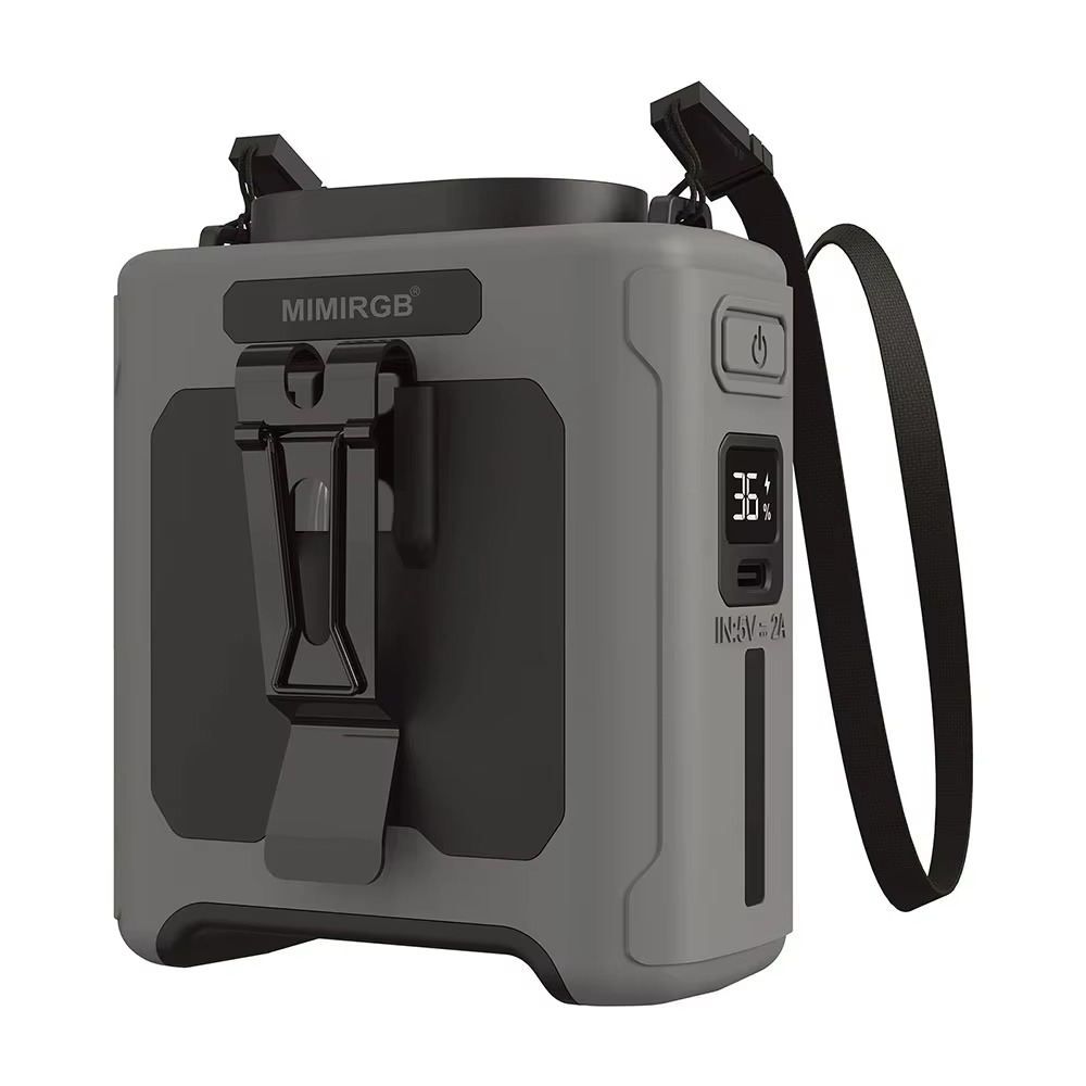 AeroBelt Pro | Tragbarer Gürtelventilator mit Powerbank & LED | 20.000 mAh Akku & Hochgeschwindigkeits-Kühlung | Für Outdoor, Reisen & Arbeit
