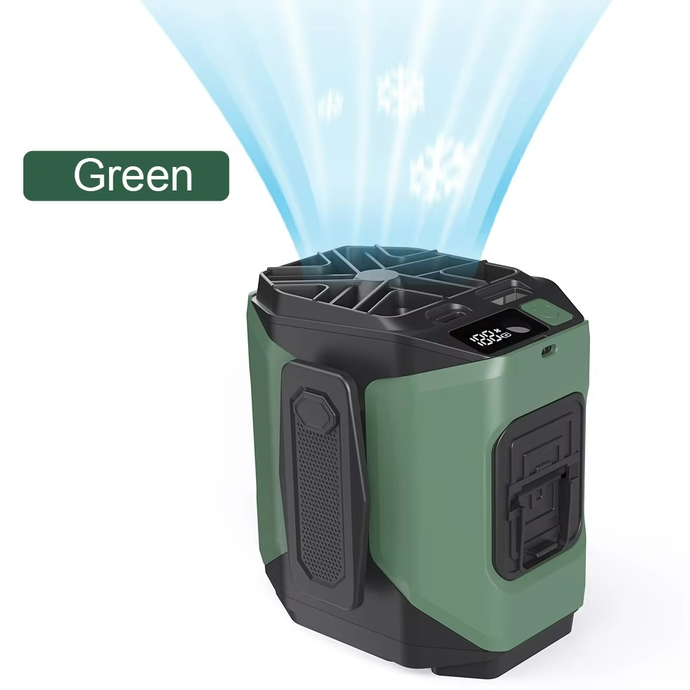 AeroBelt Pro | Tragbarer Gürtelventilator mit Powerbank & LED | 20.000 mAh Akku & Hochgeschwindigkeits-Kühlung | Für Outdoor, Reisen & Arbeit