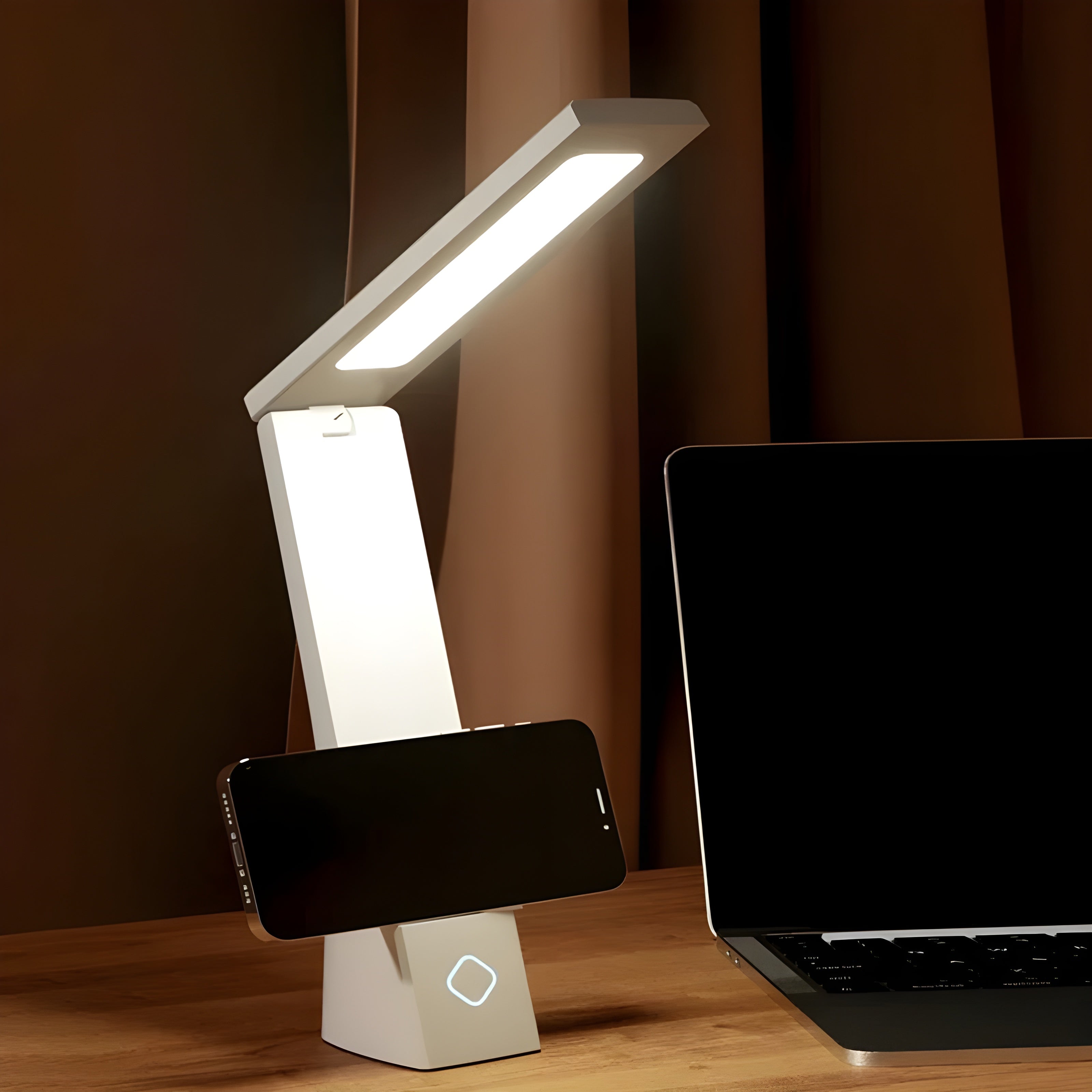 Brightivo LED Schreibtischlampe | Flexibler Leuchtarm & dimmbar | Modern & platzsparend | Für Homeoffice, Studium & Lesen