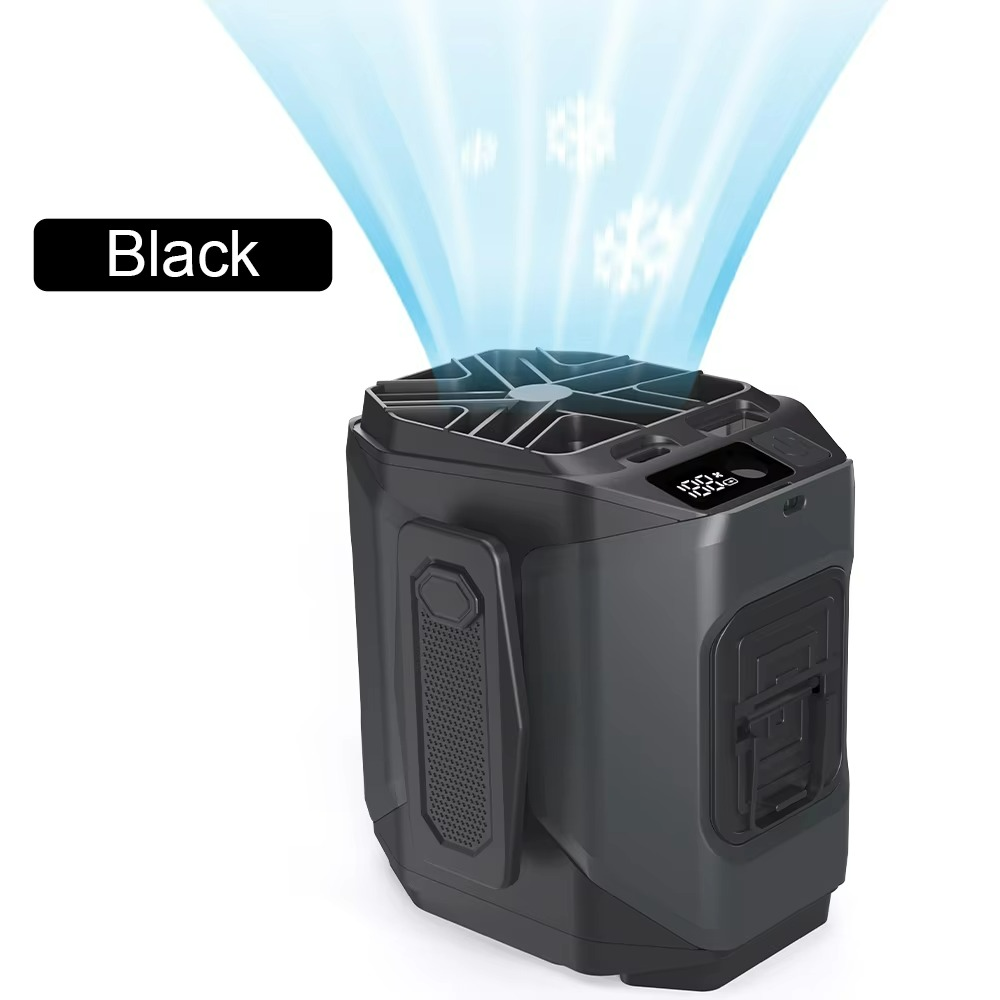 AeroBelt Pro | Tragbarer Gürtelventilator mit Powerbank & LED | 20.000 mAh Akku & Hochgeschwindigkeits-Kühlung | Für Outdoor, Reisen & Arbeit