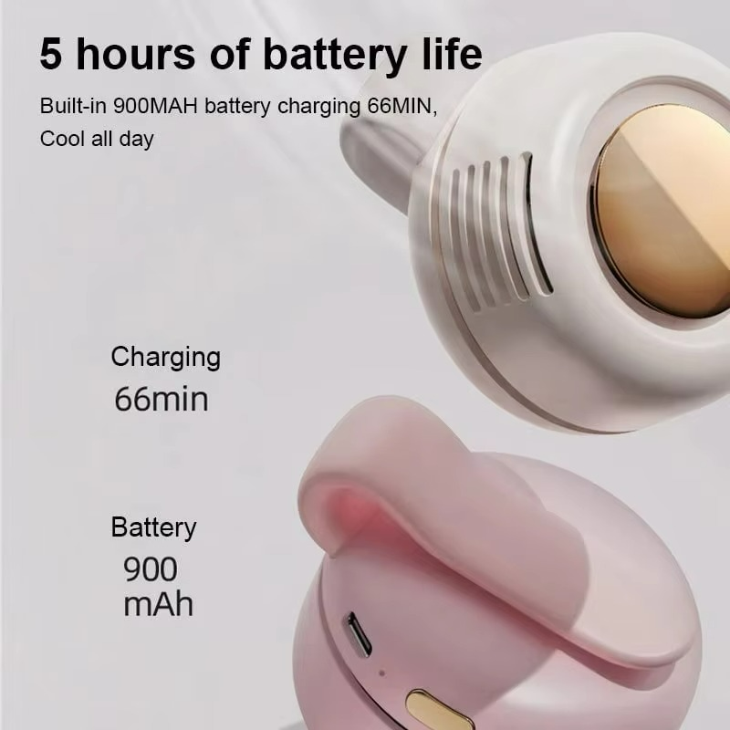 Aerislin HaloBreeze | Tragbarer Bladeless-Ventilator | 360° Kühlung & USB-C | Leise & Elegant