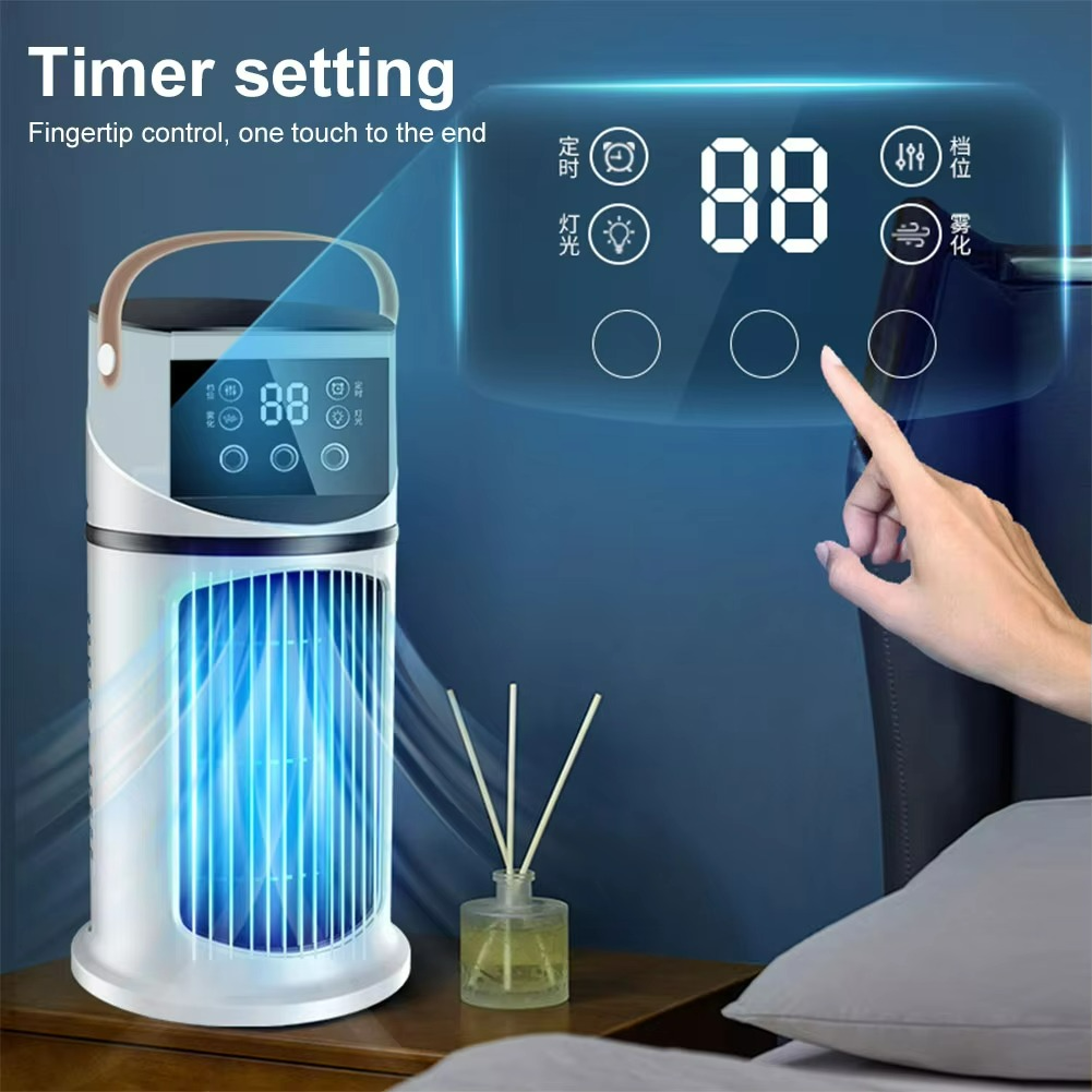 Lufira BreezePro | 4-in-1 Luftkühler mit LED | Stufenlos & Ultra-Leise | USB-Betrieb