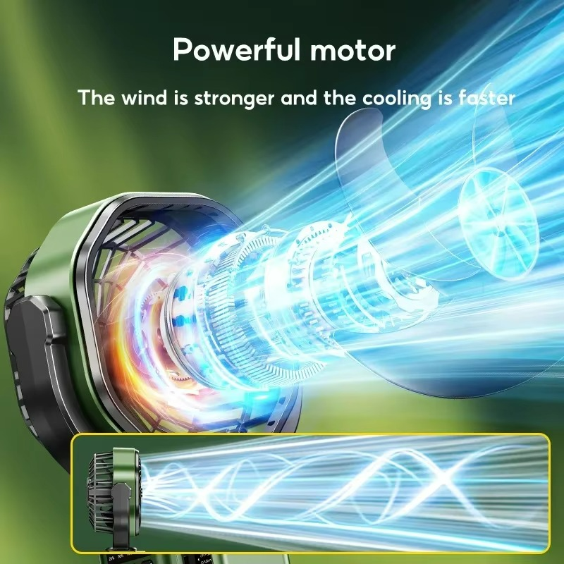 Trekkon AirGlow | Outdoor-Ventilator mit LED | Faltbar & Leise | 6000 mAh Akku