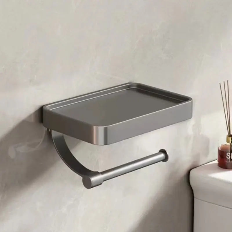 SteelEase WC-Rollenhalter | Edelstahl mit Ablage | Modern & Platzsparend | Rostfrei & Langlebig