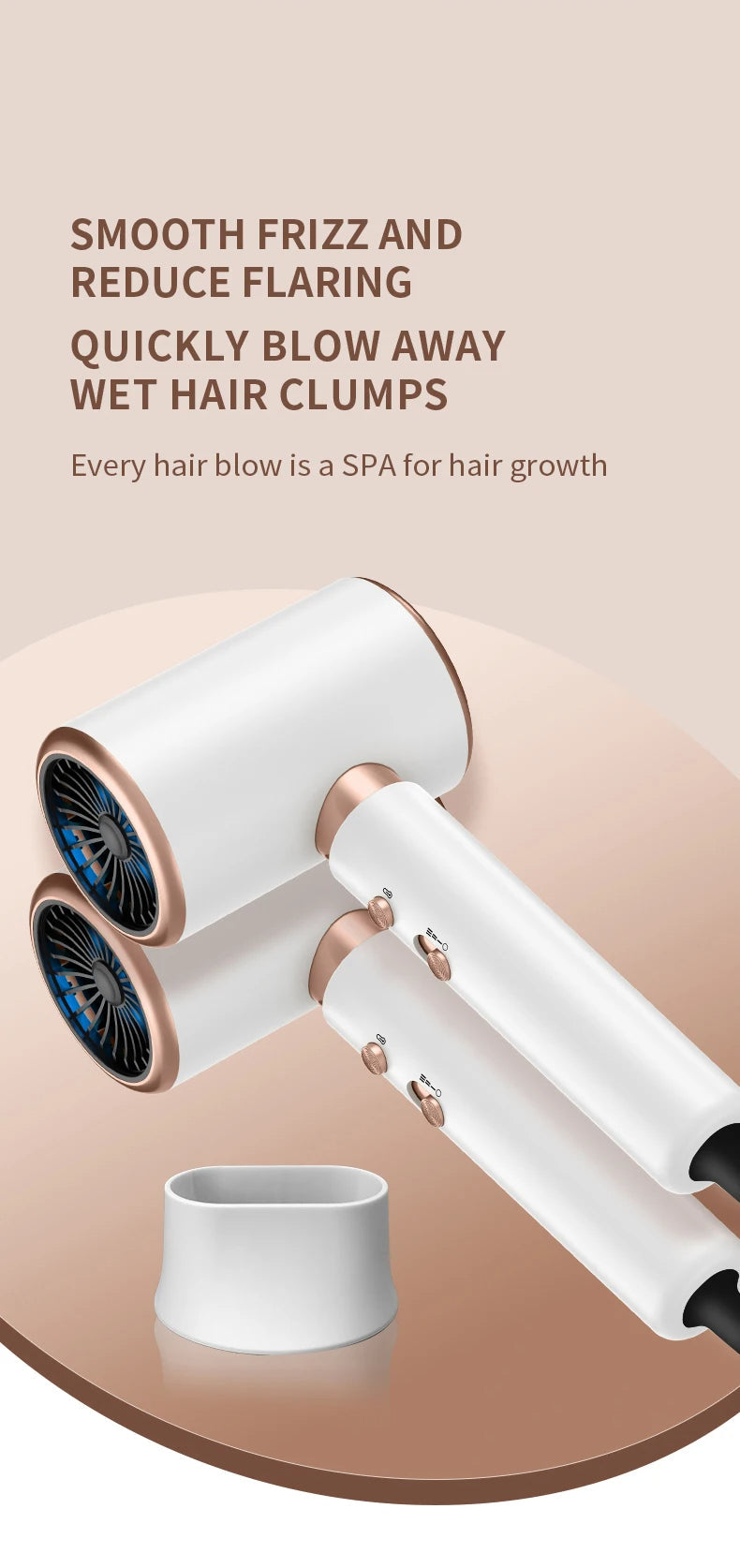 HairLuxe 2400 | Profi Haartrockner | Ionen-Technologie | Schnelles & Schonendes Styling