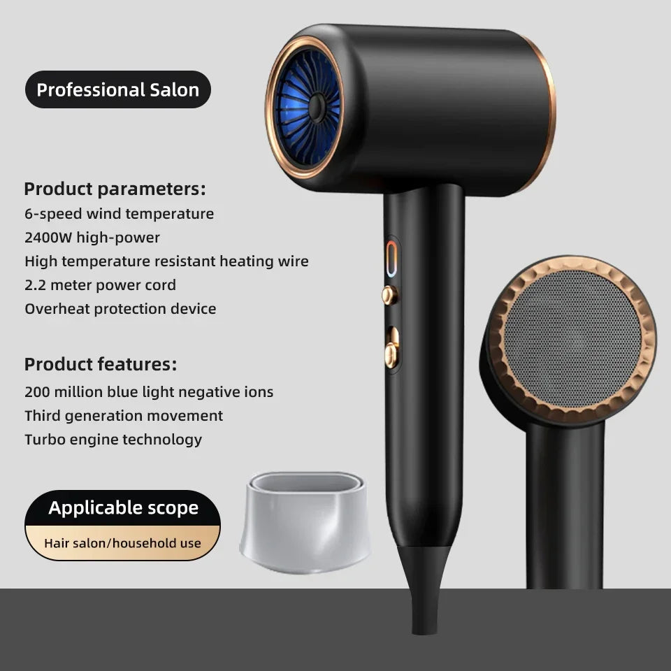 HairLuxe 2400 | Profi Haartrockner | Ionen-Technologie | Schnelles & Schonendes Styling