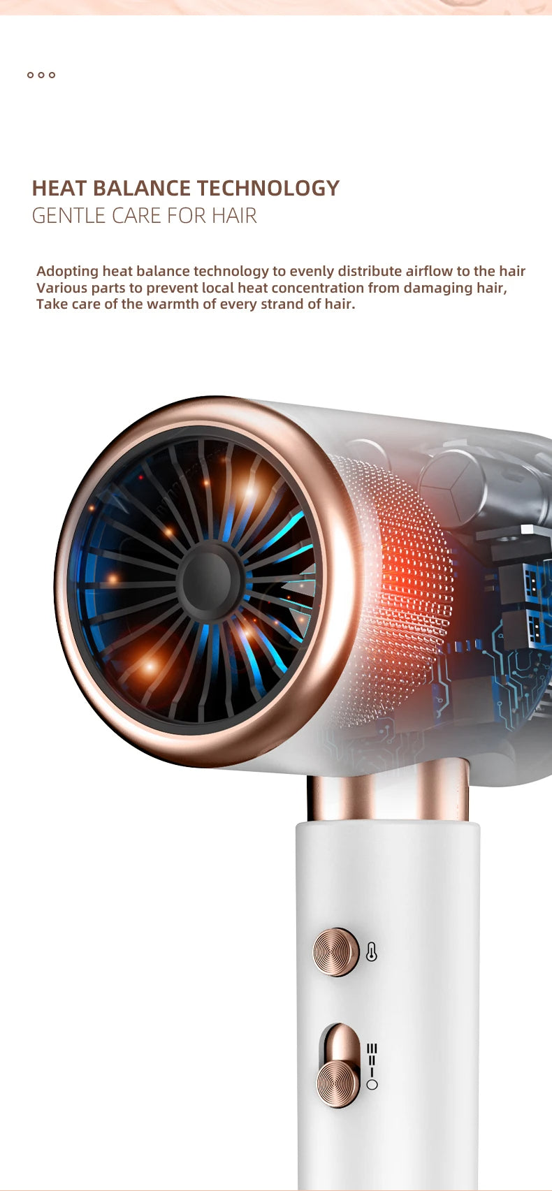 HairLuxe 2400 | Profi Haartrockner | Ionen-Technologie | Schnelles & Schonendes Styling