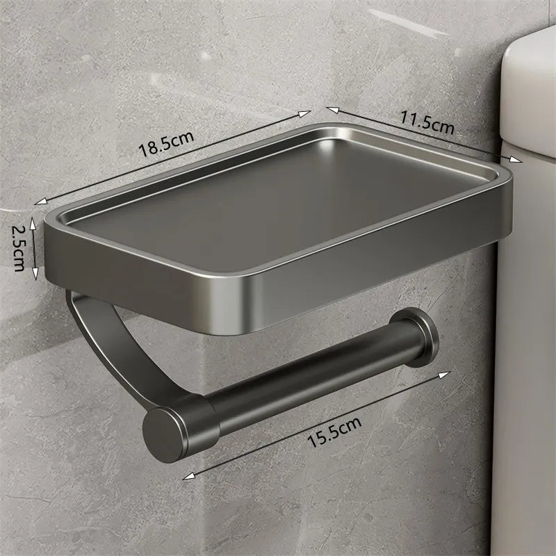 SteelEase WC-Rollenhalter | Edelstahl mit Ablage | Modern & Platzsparend | Rostfrei & Langlebig