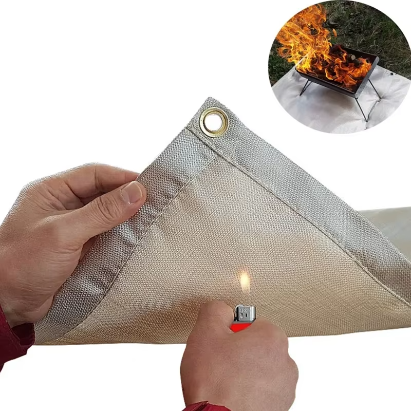 FireGuard Pro Feuerschutzmatte | Hitzebeständig & Funkenfest | Für BBQ & Feuerschalen | 100×100 cm