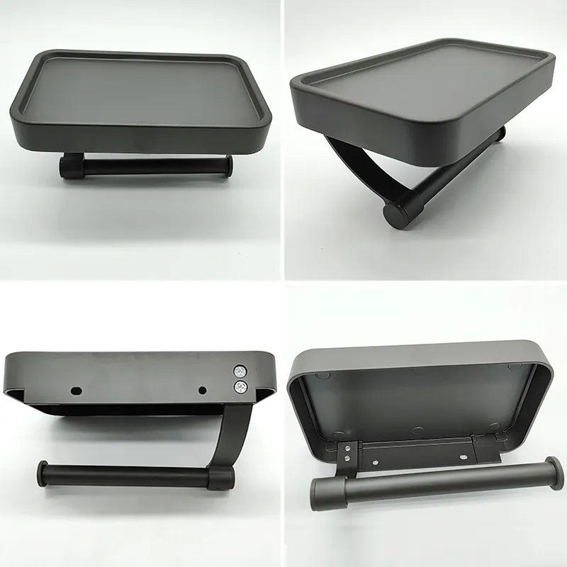 SteelEase WC-Rollenhalter | Edelstahl mit Ablage | Modern & Platzsparend | Rostfrei & Langlebig