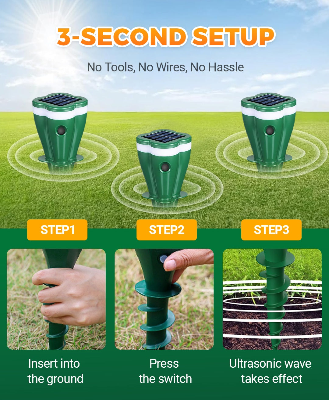 1 + 1 GRATIS | VibraGreen – Ruhe für Ihren Garten