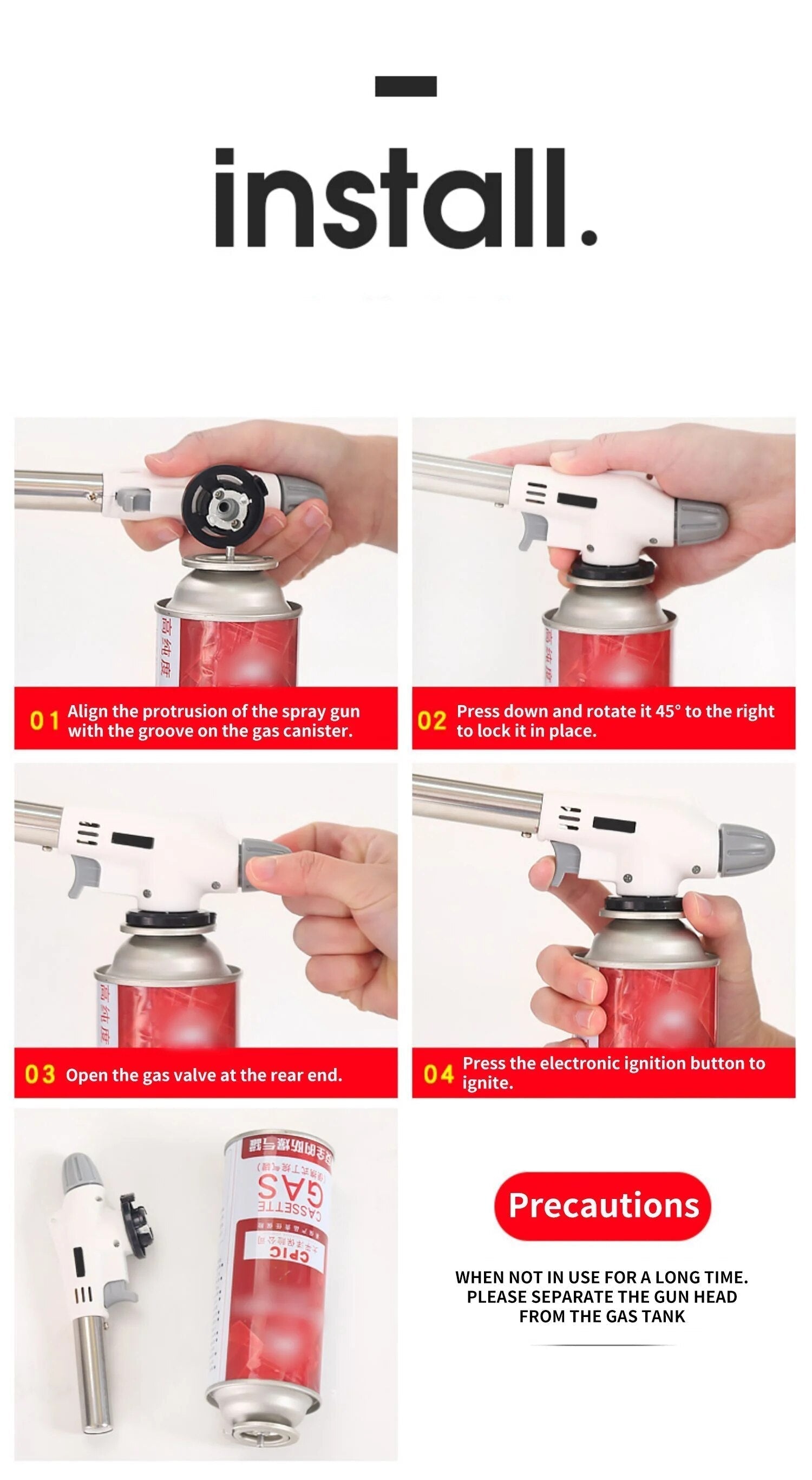 CampFlame Pro Butangasbrenner | Leistungsstark & Kompakt | Für Outdoor-Kochen & Camping | Silber