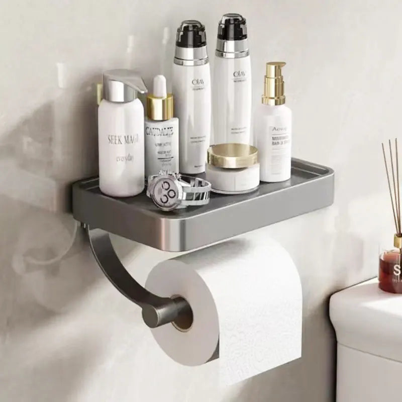 SteelEase WC-Rollenhalter | Edelstahl mit Ablage | Modern & Platzsparend | Rostfrei & Langlebig