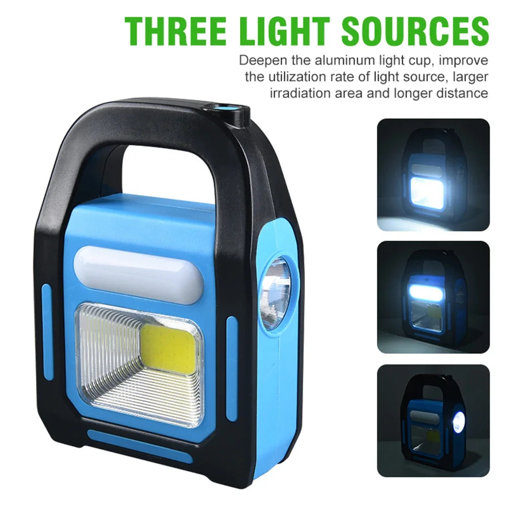 SolarLite Max | 3-in-1 Solarlampe & Powerbank | Outdoor-Ready | USB & Solar