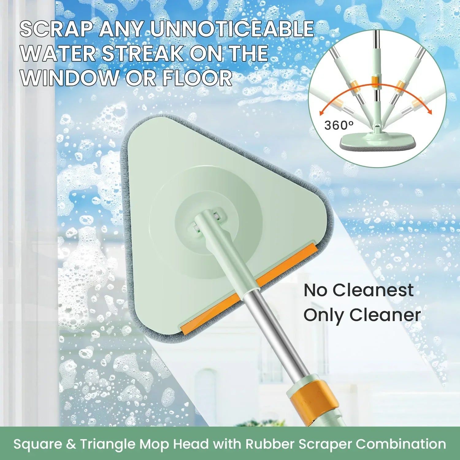 Cleaniva SpinMop | Hygienischer Wischmopp | 360° Rotation & Schmutzwassertrennung | Mikrofaser