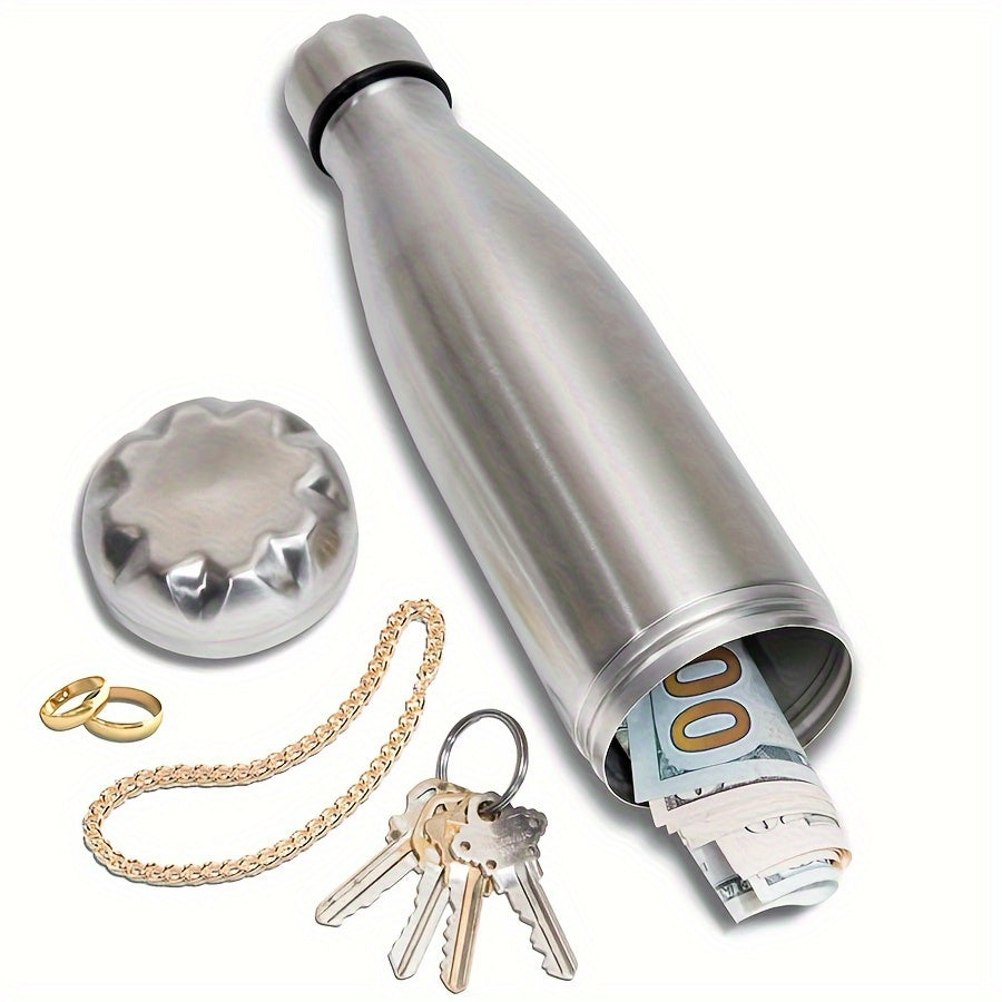 AURASTASH | Isolierflasche mit Geheimfach | Doppelwandiger Edelstahl & auslaufsicher | Für Alltag, Reisen, Sport & Büro