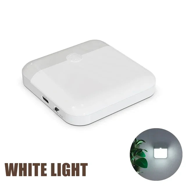 LumoSquare LED-Bewegungsmelder Lampe | USB-C Wiederaufladbar | Warm- und Kaltweißes Licht | Magnetisches Nachtlicht für Schlafzimmer, Küche und Flur