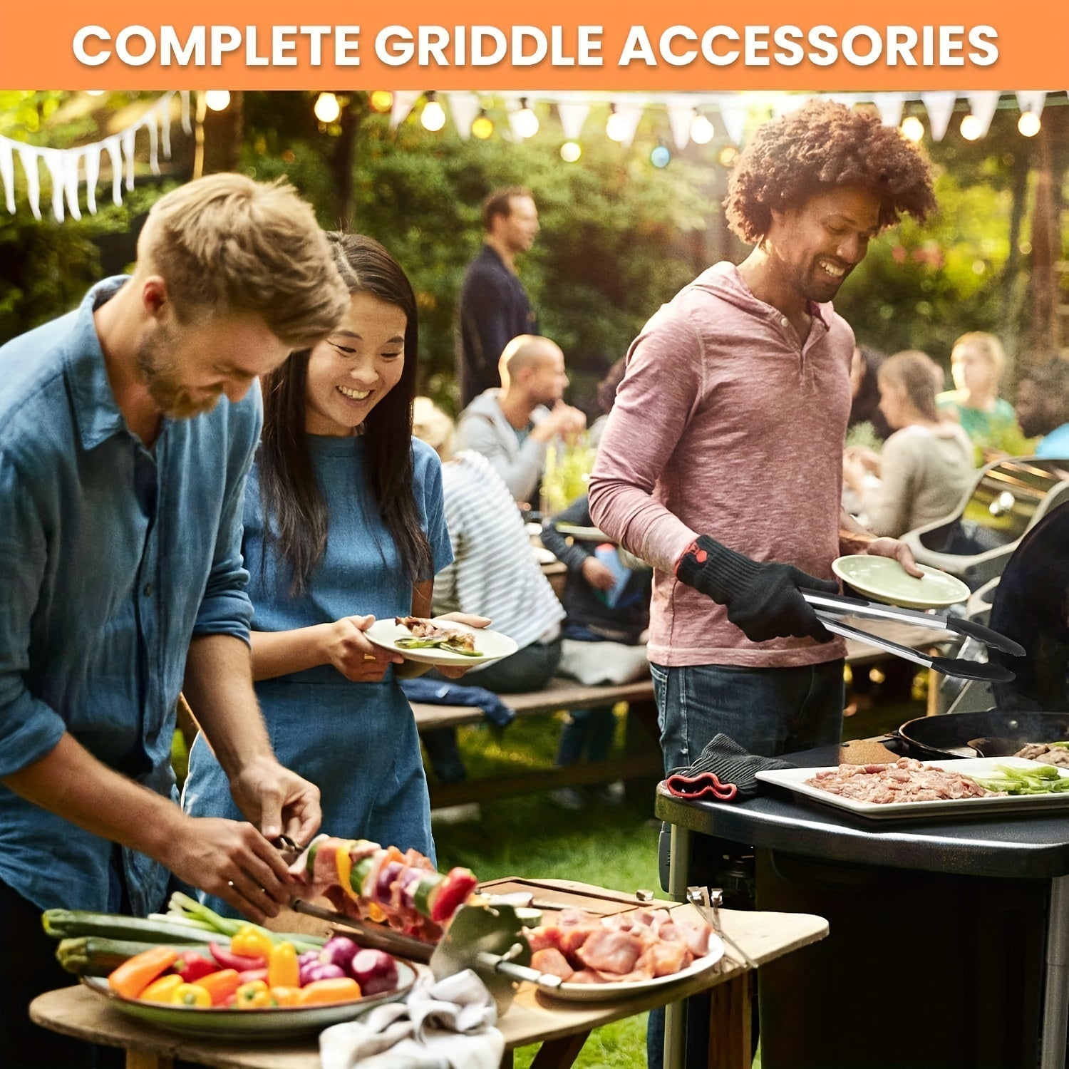 GrillMasterX BBQ Set 20-teilig | Robustes Edelstahlzubehör | Für Garten & Camping