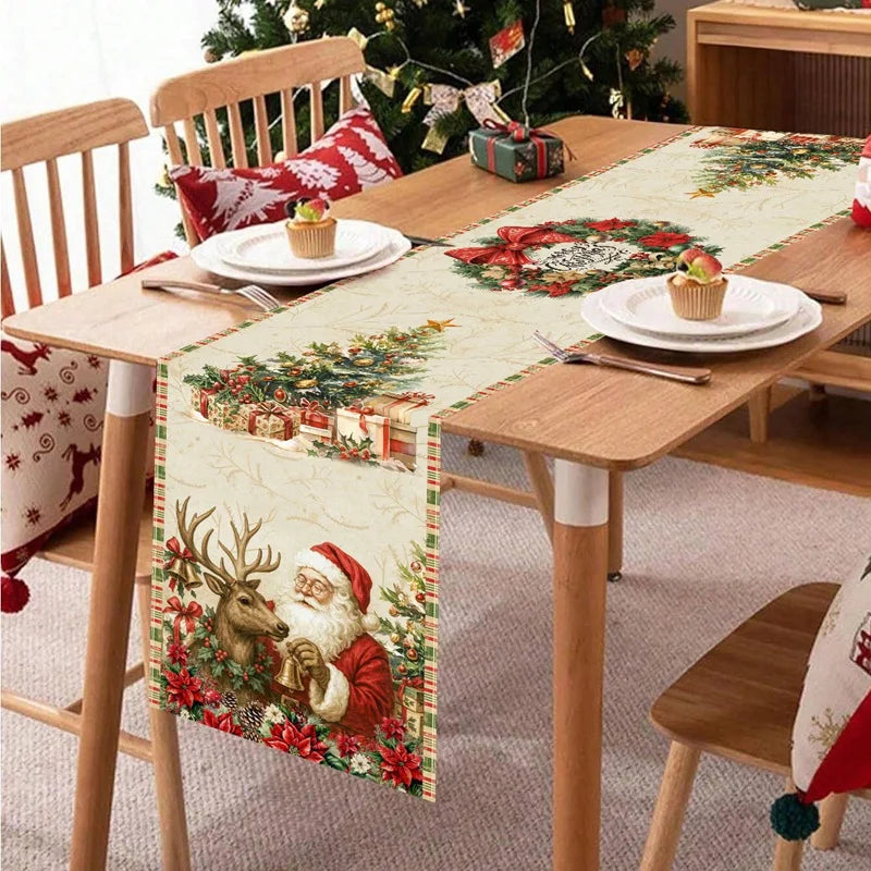 Festivia Weihnachtstischläufer | 180×35 cm | Elegant und festlich | Dekorative Tischdecke für Weihnachten & Neujahr 2025/2026
