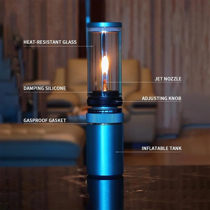 BlazeGlow™ – Stilvolle Flammenlampe für unterwegs