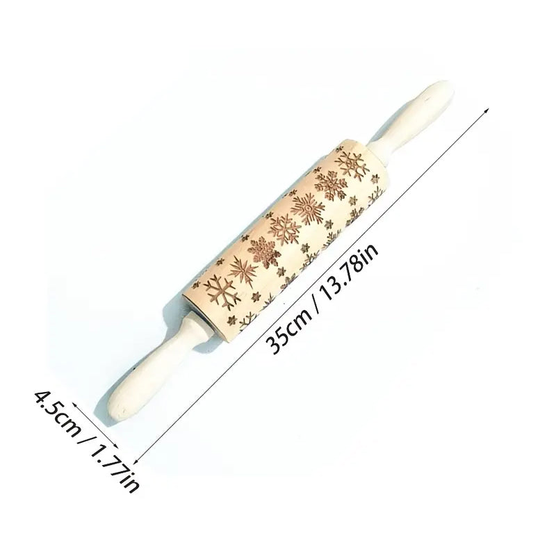 MerryRoll - Weihnachtliche Rolling Pins aus Holz [Letzter Tag Rabatt]