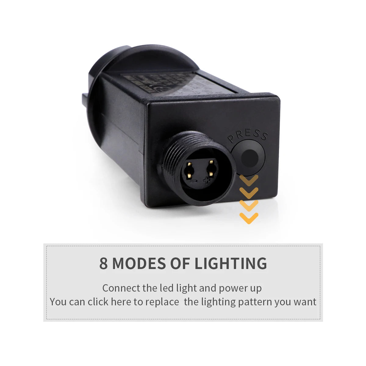 LuminaraX | LED-Lichterkette für den Außenbereich 24V | 8 Beleuchtungsmodi | IP65 Wasserdicht | 10–100 m Länge | Garten-, Haus- und Weihnachtsdekor