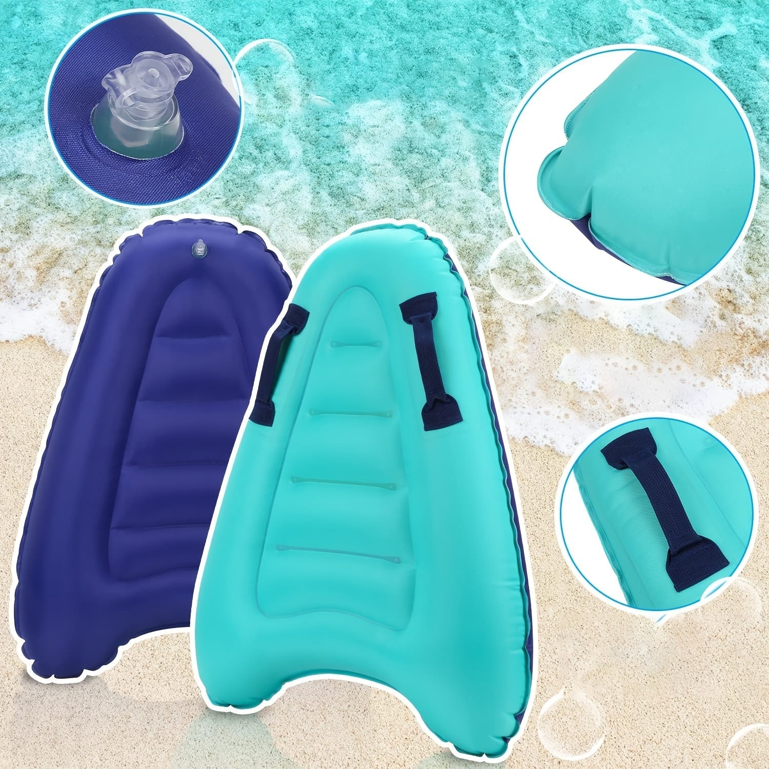 Hydrozy WaveBoard | Aufblasbares Schwimmbrett | Leicht & Robust | Mit Handgriffen